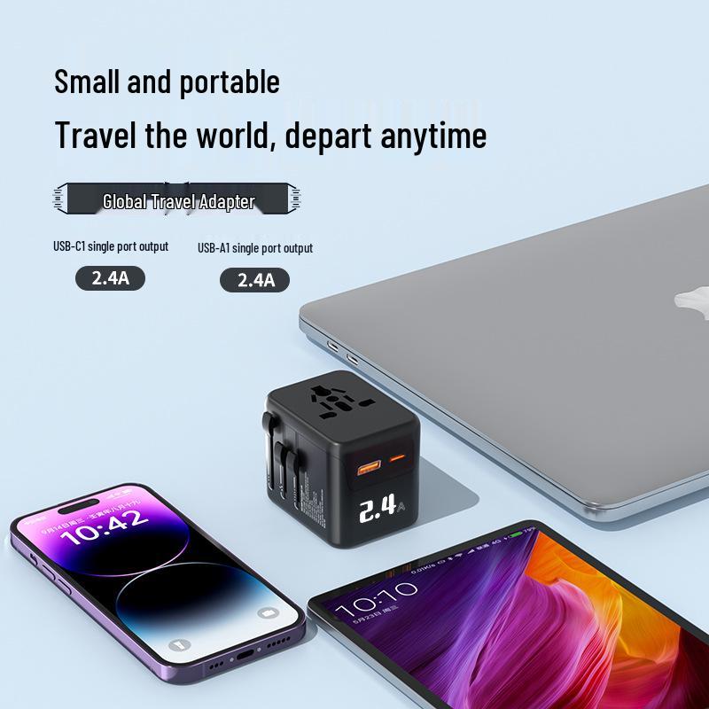 2.4A Universeller Multifunktions-Reiseadapter für europäische Stecker
