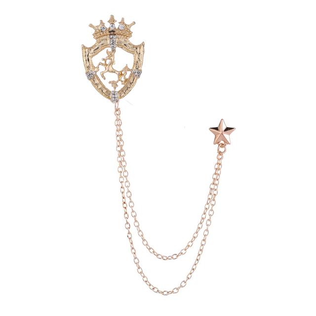 

Новая винтажная брошь в виде маленькой короны со стразами для мужского костюма, корсаж, значок на лацкан в виде лошади, одежда и аксессуары