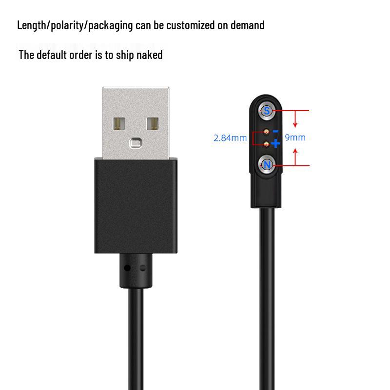 Smartwatch Charging Cable: 4P2P Pin, 2/4 Core, Magnetic Charger