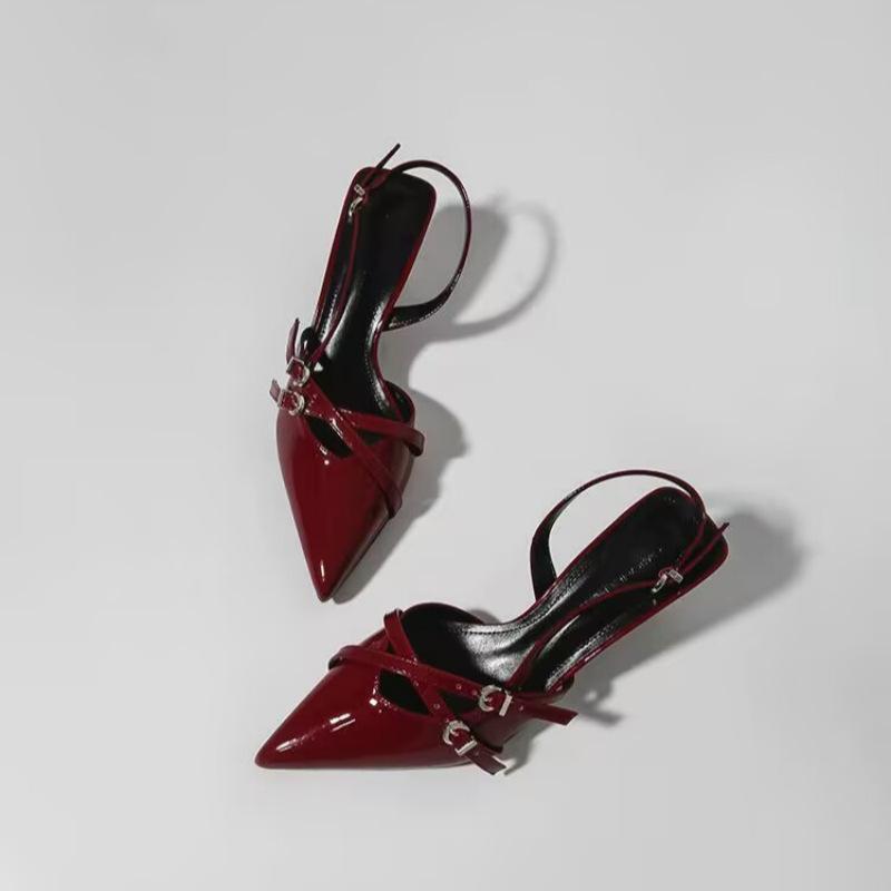 

Крутой ветер супермодель лакированная кожа темперамент интернет-знаменитость с остроносыми туфлями-лодочками 2025 новинка королевская сестра французские с мелким вырезом на высоком каблуке 42 бордовый