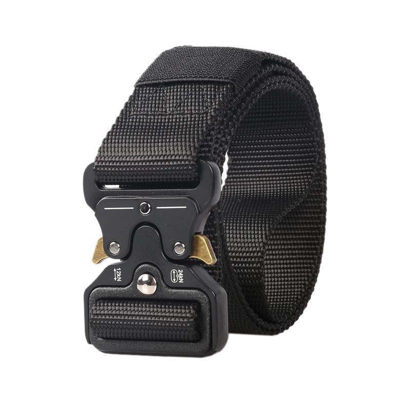 "4.3cm Wide Tactical Snake Buckle Canvas Belt for Men - Second Generation Outdoor Fashion"