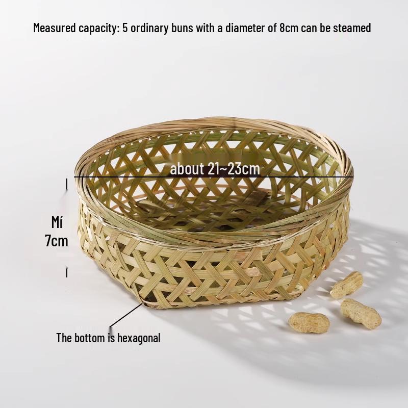 Bambus-Dämpfer: Handgefertigtes Tablett, Obstschale, Abtropfkorb und Hohlkorb