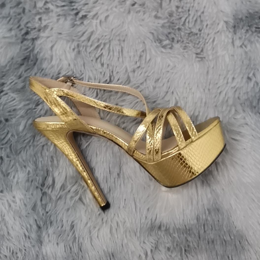 LOSLANDIFEN женские сандалии сексуальные 14 см платформа высокие каблуки сандалии ремешок — фото 4