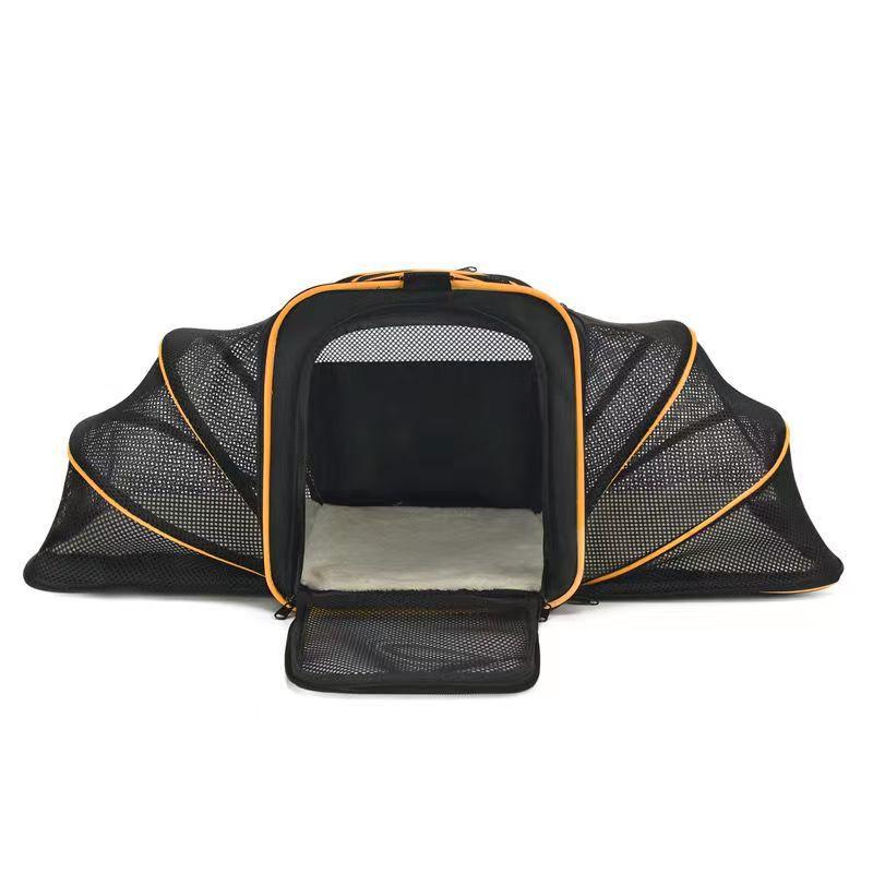 Airline Approved Reflective Soft Sided Mesh Pet Dog Carrier Breathable Foldable Travel Bag Outdoor Backpack