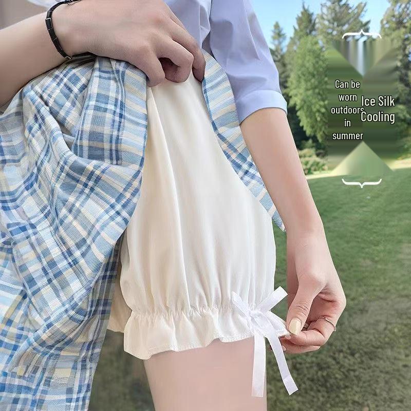 Kürbis Laterne Sommer Sicherheitsshorts - Knospenform, Anti-Exposure Basisschicht für Mädchen