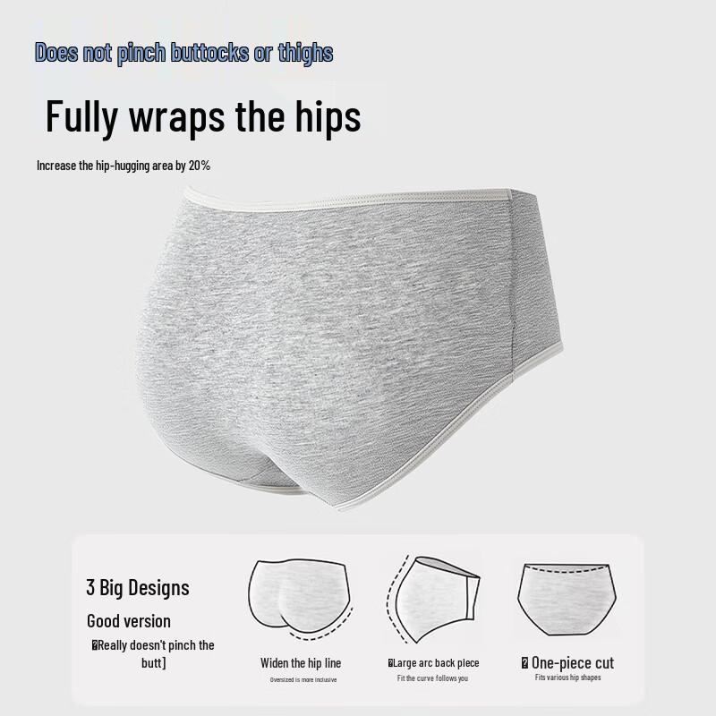 Maoren Women's Pure Cotton Antibacterial Athletic Underwear 3-Pack
