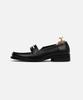 Custommood Western Cowhide Penny Loafers (Black & White)