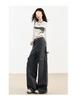 Women's Brown Velvet Wide-Leg Cargo Pants with Multi-Pockets - Spring 2025 Hiking & Casual Wear