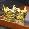 Luxury Star Tiaras Rhinestone Crown for Birthday Cake Topper Decoration Headwear Small Diadem Gift Accessories