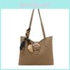 Shoulder Capacity Large Bag With Solid Color Design And Square Decor Buckle