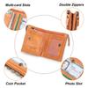 CONTACT'S Echtes Leder Vintage Geldbörse Herren Kurzes Münzfach RFID Kartenhalter Unisex Kleine Geldbörsen Hohe Qualität Designer Geschenk für Freund oder Familie