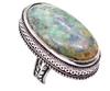 Ruby Fuchsite Natural Gemstone Antique Silver Plated Ring US Size-7 A 546