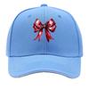 Glossy Red Ribbon Bow Illustration Graphic Sandwich Baseball Cap Unisex Women Sun Cap Outdoor Workouts Hat