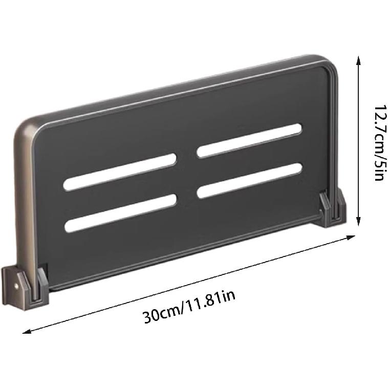 Aluminum RV Foldable Shelf | Space Saving Wall Mounted Floating Shelf, Fold Down Rack for Bathroom, Shower Gel, Shampoo