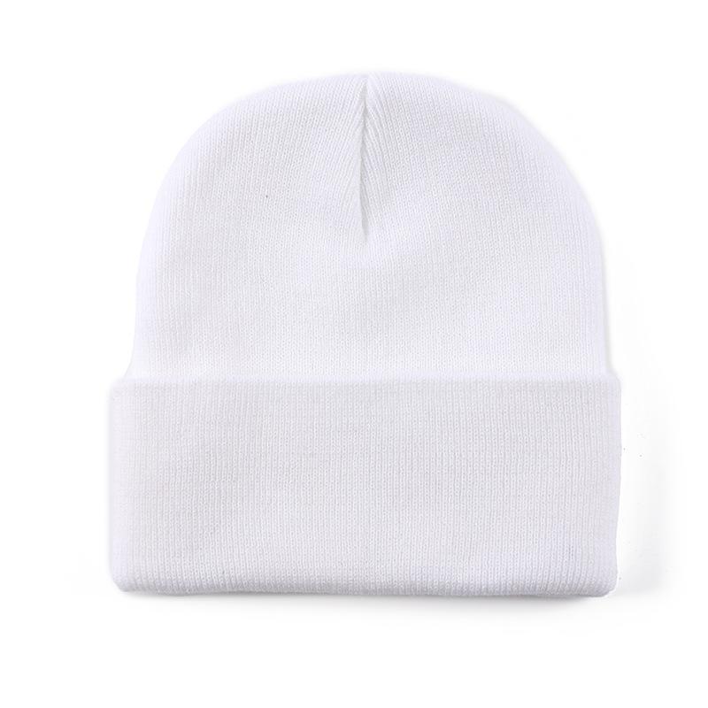 Men Women Korean Version SkullCap Hats Ski Caps Solid Unisex Beanie Autumn Winter Wool Blends Soft Warm Knitted Cap