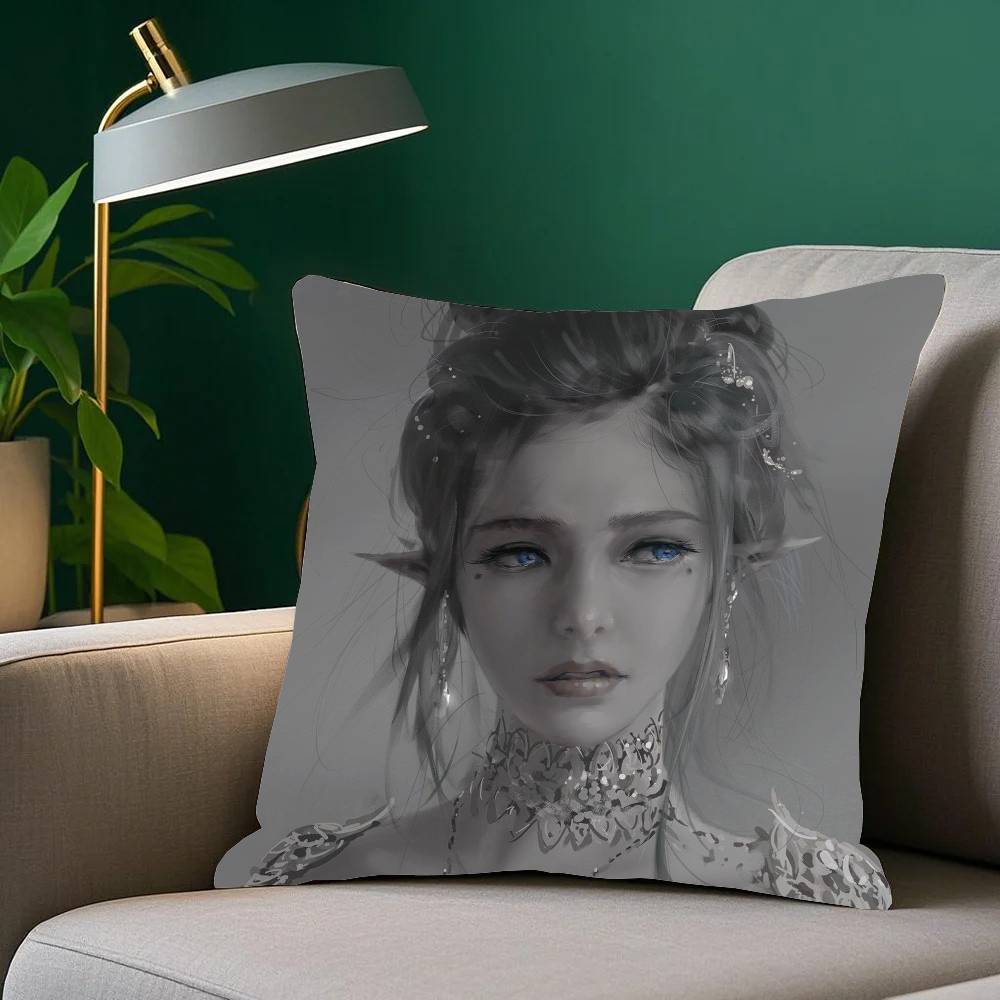 Ice P-Princess Anime G-Ghost Blade Pillow Case Fashion Square Pillowcase Bedroom Sofa Room Ins Decoration Leisure