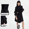 Veromoda Black Detachable Vest Long Sleeve Midi Dress