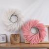 1PC Nordic Style Floral Hoop Eco-Chic Design Faux Pampas Grass Circle Minimalist Dried Flower Ring 60-65cm