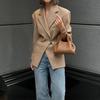 In-Stock 2024 Autumn/Winter Women's Solid Color Fashion Suit Jacket: High-End, Professional, Slim Fit