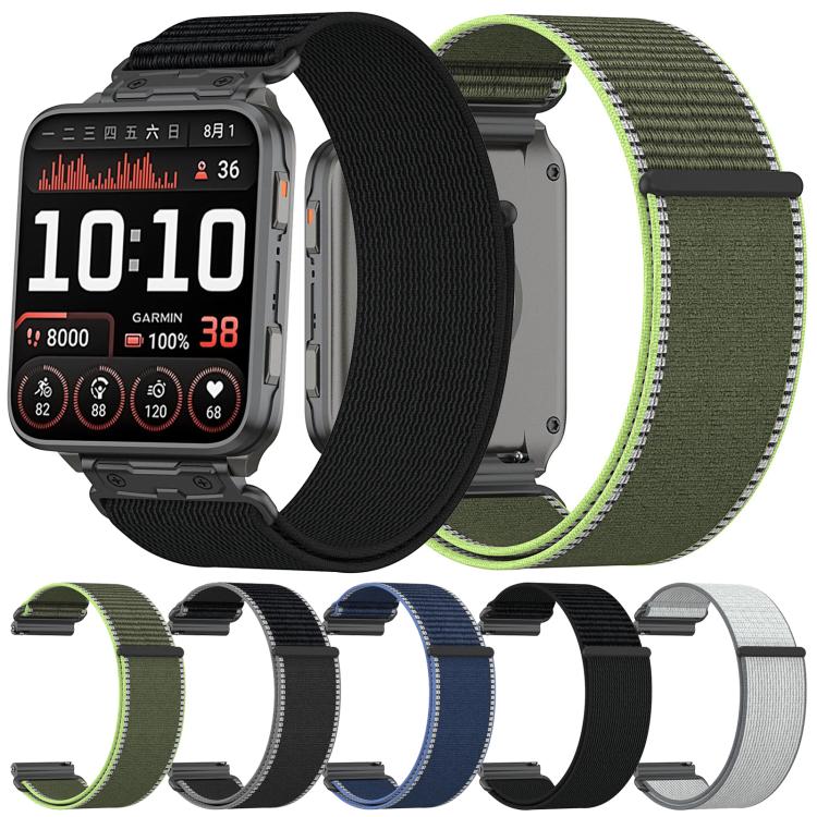 Explorer‑Style Metal‑Connector Nylon‑Loop Watch‑Band Strap, Adjustable Wrist‑Bracelet Accessory For Garmin Venu X1 Smart Watch