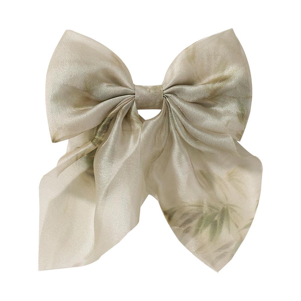 2Pcs Baby Hair Clip for Girls Hair Tie Ink Style Bow Kid Hair Accessory Sping Autumn Princess Children Hairband