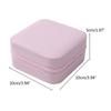 Single Layer Storage Box Small Travel Leathers Jewelry Box Zipper Holder for Rings Earrings Necklaces Storage Display