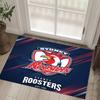 Sydney Roosters Design Crystal Velvet Carpet Cozy Non?Slip Printed Rug For Bedroom Living Room Entrance