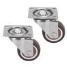 2 szt. Kółka metalowe 33 funty nośność Stojak chromowany Antypoślizgowe Odporne na zarysowania Elastyczne kółko obrotowe płytkowe