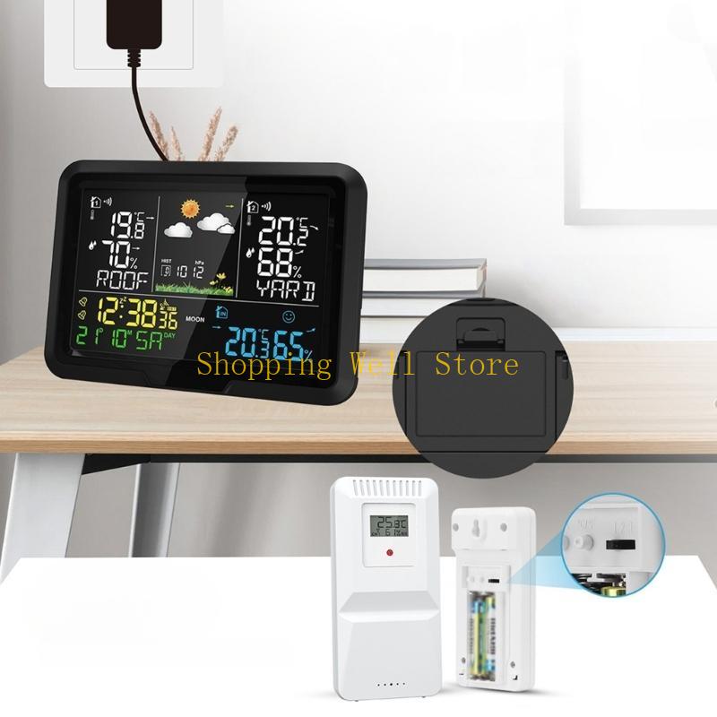 

KX4B Wireless Outdoor Thermograph Hygrometer Weather Clock 2CH Remote Monitoring Color Display Temperature Humidity China Mainland