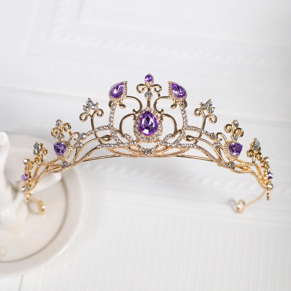 1pc Elegant Jewelry Crown Sparkling Gemstone Suitable for Party Birthday Wear Exquisite Gift Women Fashion Crown Hair Accessory