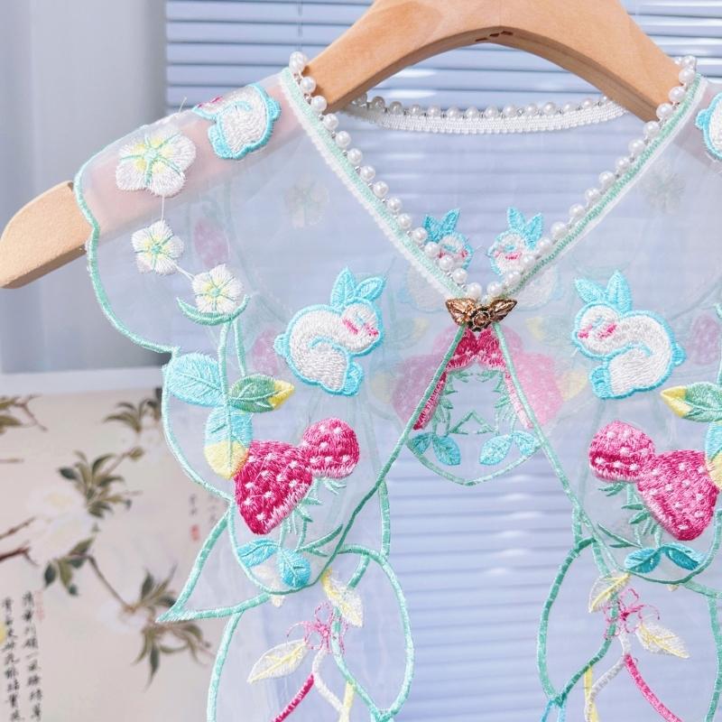 Fairy Hanfu Collar False Collar Yunjian Embroidery Rabbit Detachable Collar Traditional Chinese Hanfu Accessories