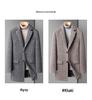 Men's Double-Sided Wool Coat: Thickened, Long-Style, Plus-Size, Autumn and Winter Outerwear