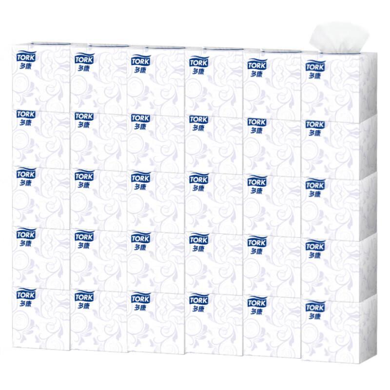 Vinda 2-Ply Unscented Facial Tissues, 30 Square Boxes