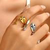 Cross-Border Casual Resort Stainless Steel Glossy Dolphin Ring - Women's Ocean Animal Jewelry