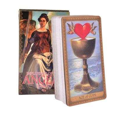 10.3*6cm influência dos anjos baralho de tarô oráculos cartas misteriosas adivinhação bruxas 78 cartas de tarô para mulheres meninas jogo de tabuleiro
