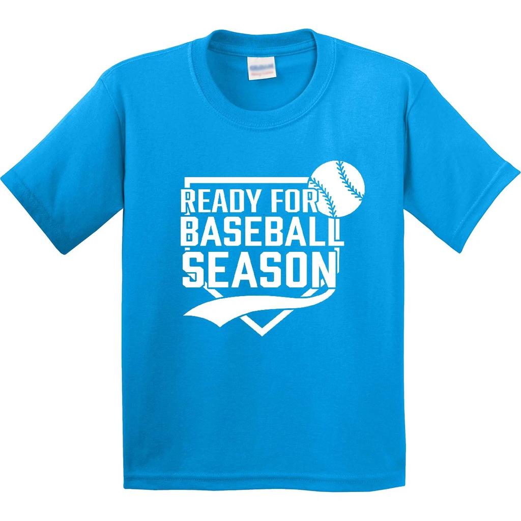 Inktastic I'm Ready For Baseball Season Youth T-Shirt Seasons Player Lover Base