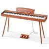 Weighted Digital Piano, 88 Keys Fully Weighted, Electric Piano Keyboard with Sheet Music Stand, Triple Pedal, Power Adapter, 280 Tones, Support