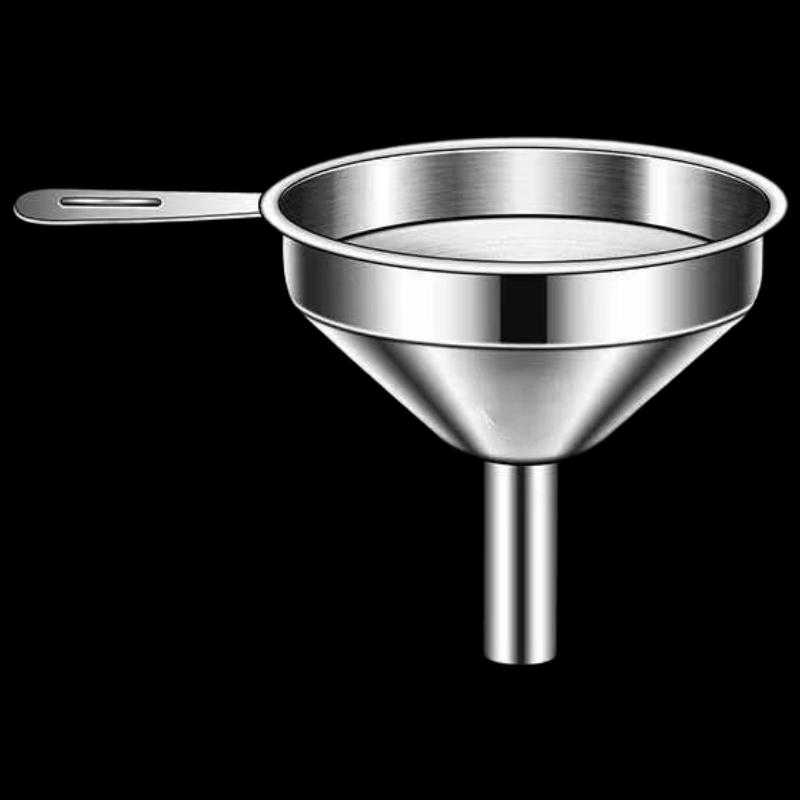 Luse 8cm Mini Stainless Steel Funnel Set with Strainer