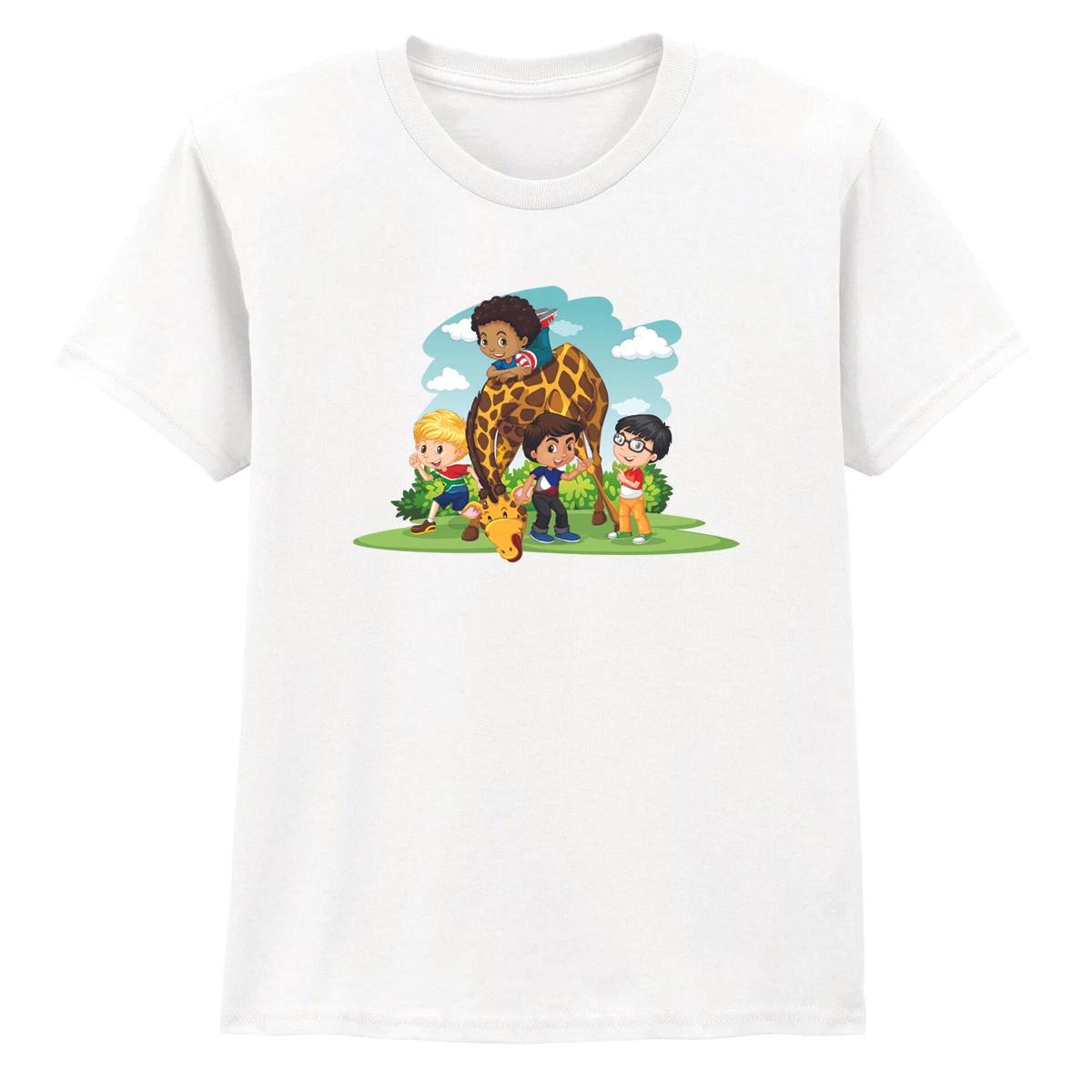 Kids Giraffe Animal Fun T-Shirt Childrens Tee Safari Adventure 150