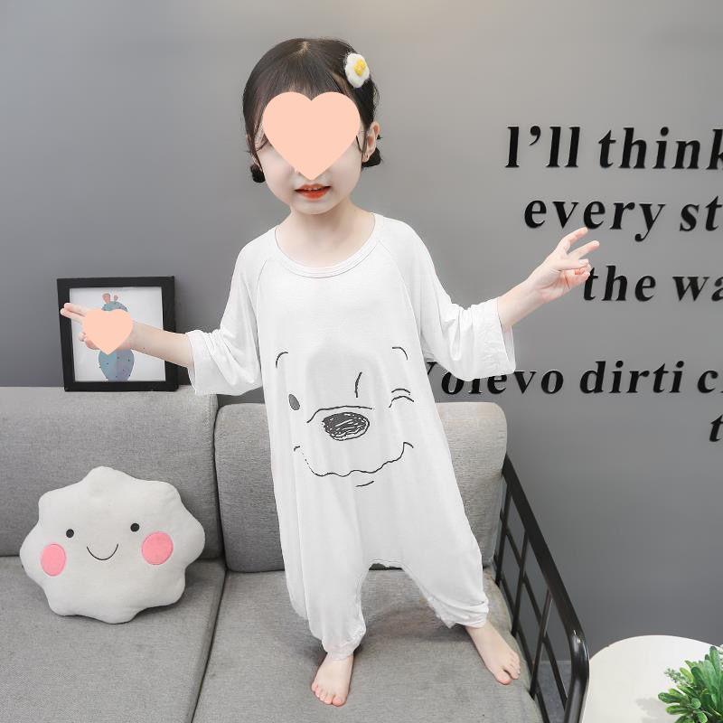 

Modal Kids Summer Anti-Kick One-Piece Pajamas & Sleeping Bag for Infants Size 73 - height around 73cm