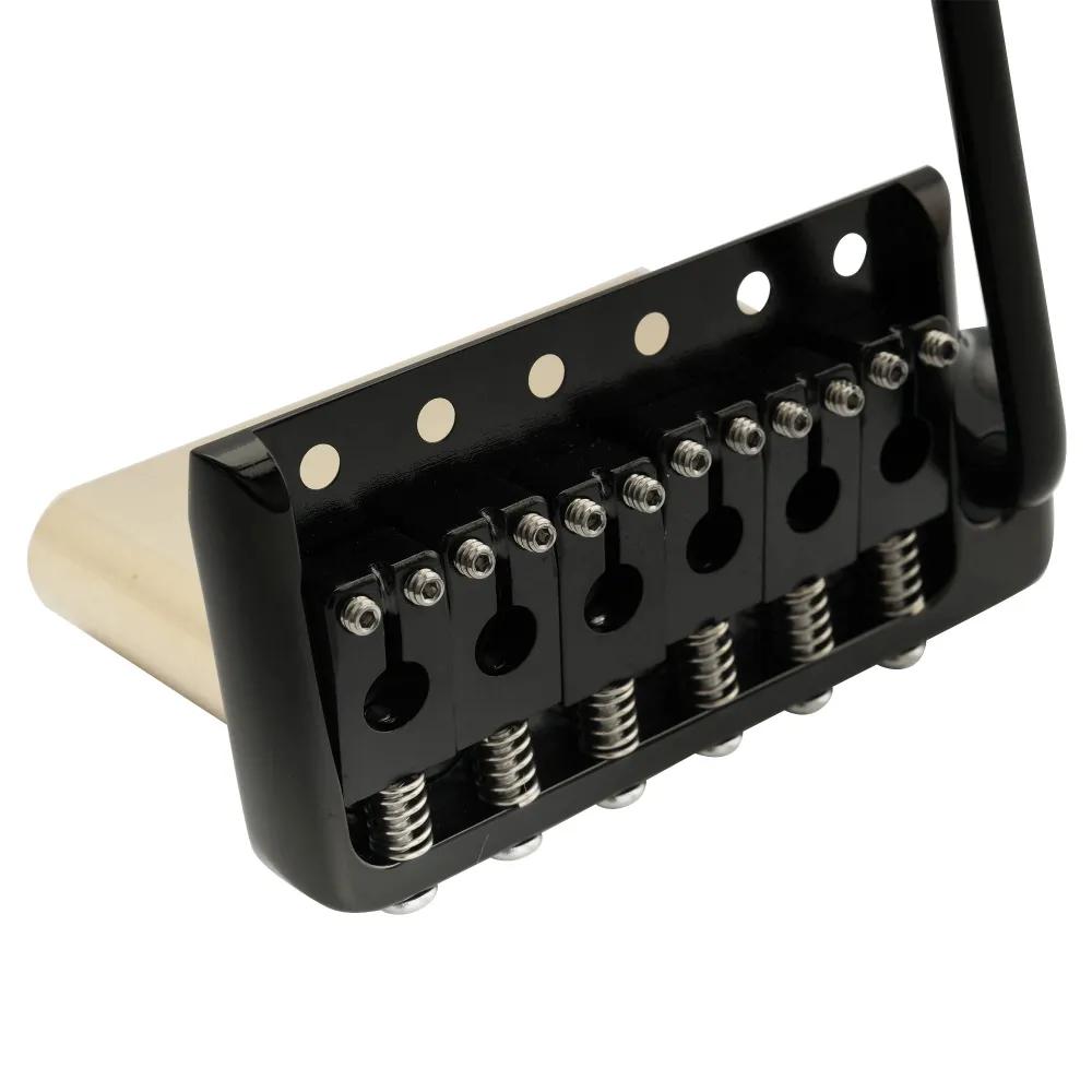 Ultra 52.5 mm (2-1/16 inch) one-piece brass tremolo bridge with 6 screws and knife edge for ST Style electric guitar