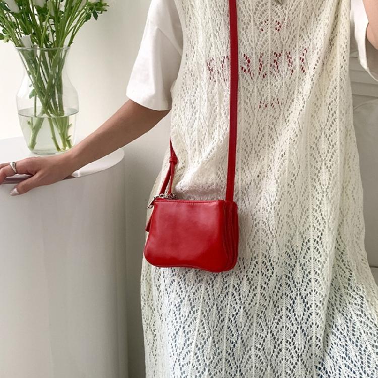 Casual PU Leather Crossbody Bag for Women Girls Phone Bag Small Shoulder Purse