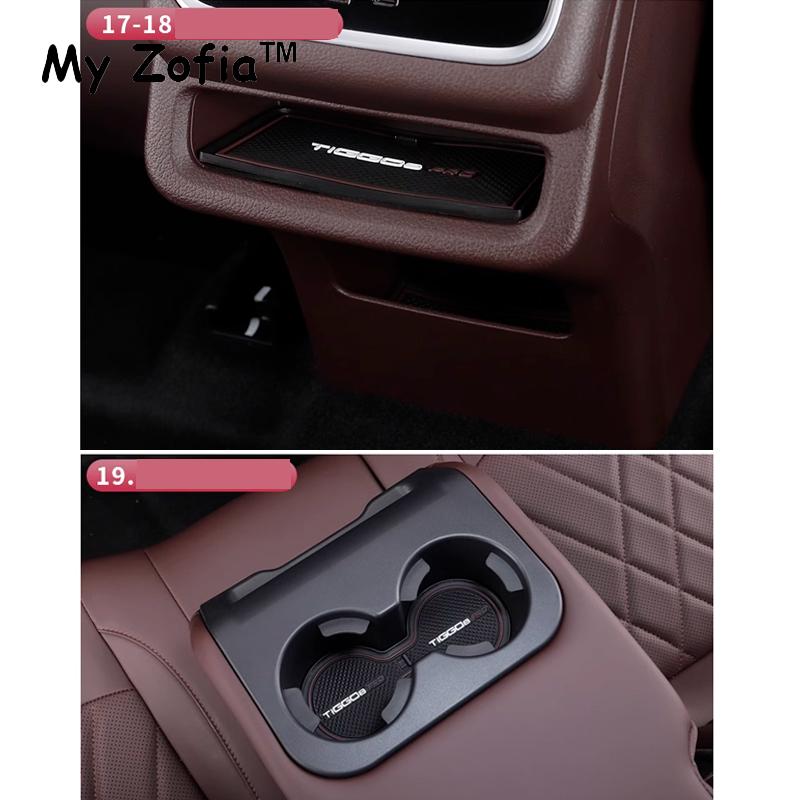 For CHERY TIGGO 8 Pro Max 2023 2024 2025 Anti-Slip Gate Slot Mat Non-Slip Door Groove Pad Interior Decoration Accessories