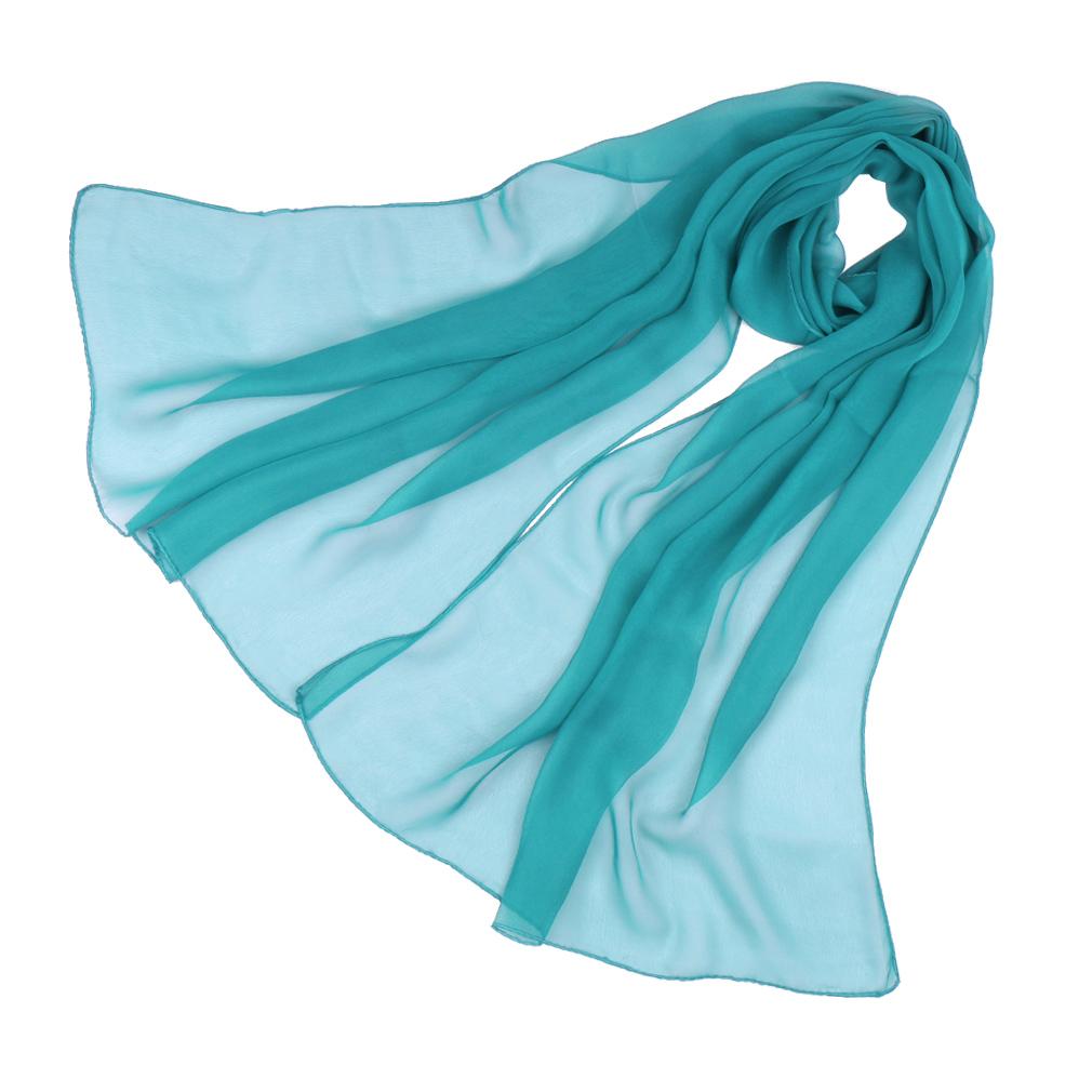 Plain Georgette Chiffon Scarf Women'S Long Wraps And Shawls Lady Through Scarves Small Lightweight Hijabs Sun Protection Stoles
