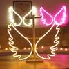 XYXP Fairy Wings Neon Lights Angel Wing Wedding USB Powered Acrylic Led Wall Decor Girl Children To the Room With Sign Gift