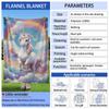 Unicorn Flannel Blanket with Custom Printing - European & American Design
