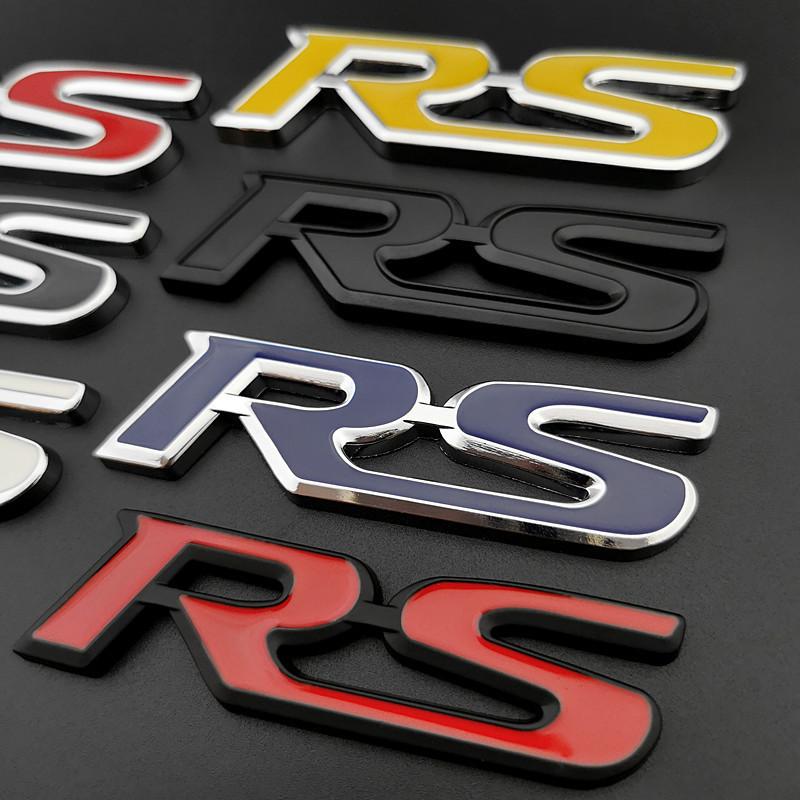 3D Metal Car Letters For Honda RS Emblem FIT Jazz Civic HRV Jade RS Logo Sport Badge Front Grille Trunk Stickers Acceessories