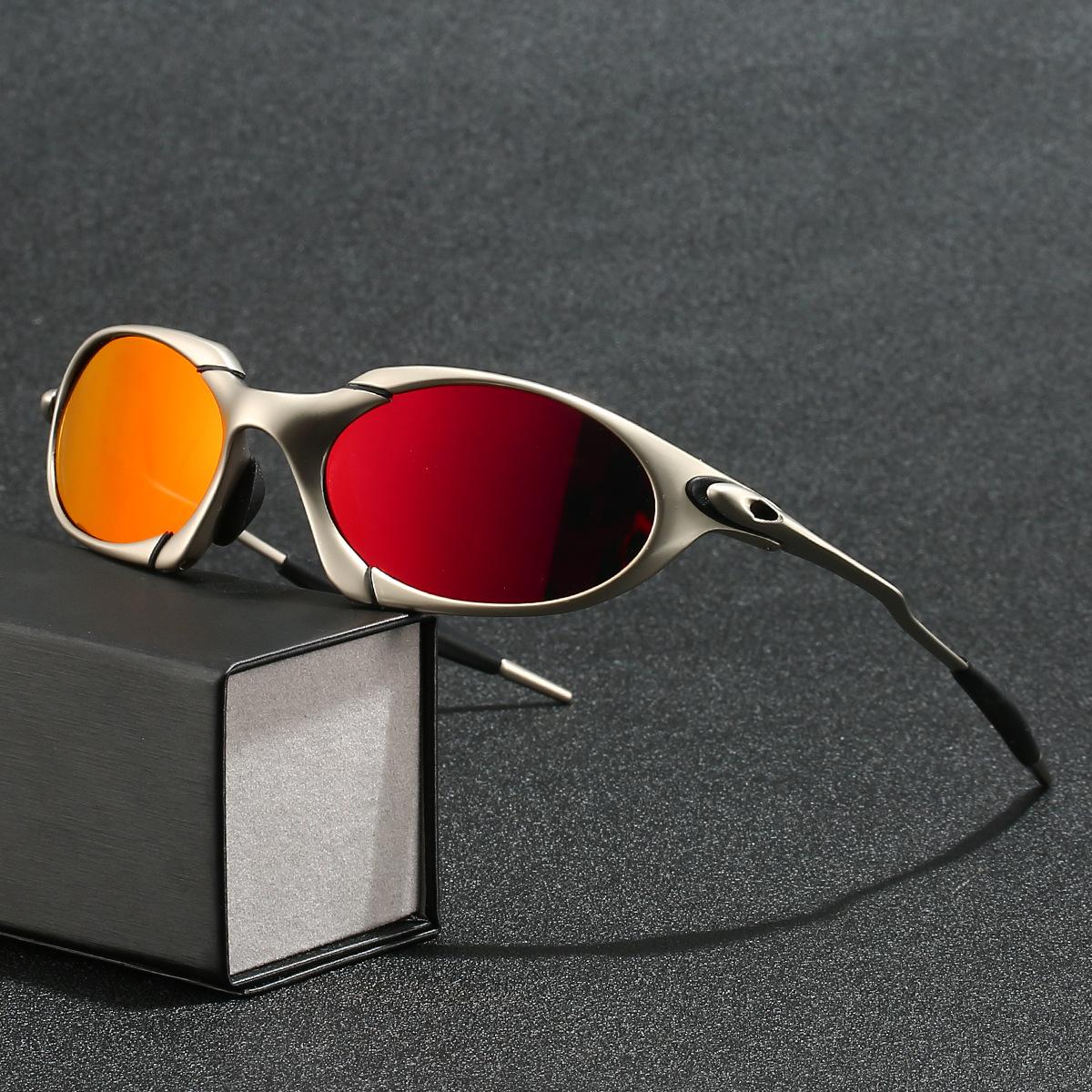 

Поляризовані Металеві Пісочно-Сріблясті Оправа Велосипедні Окуляри Для Активного Відпочинку Альпіністські Сонцезахисні Окуляри