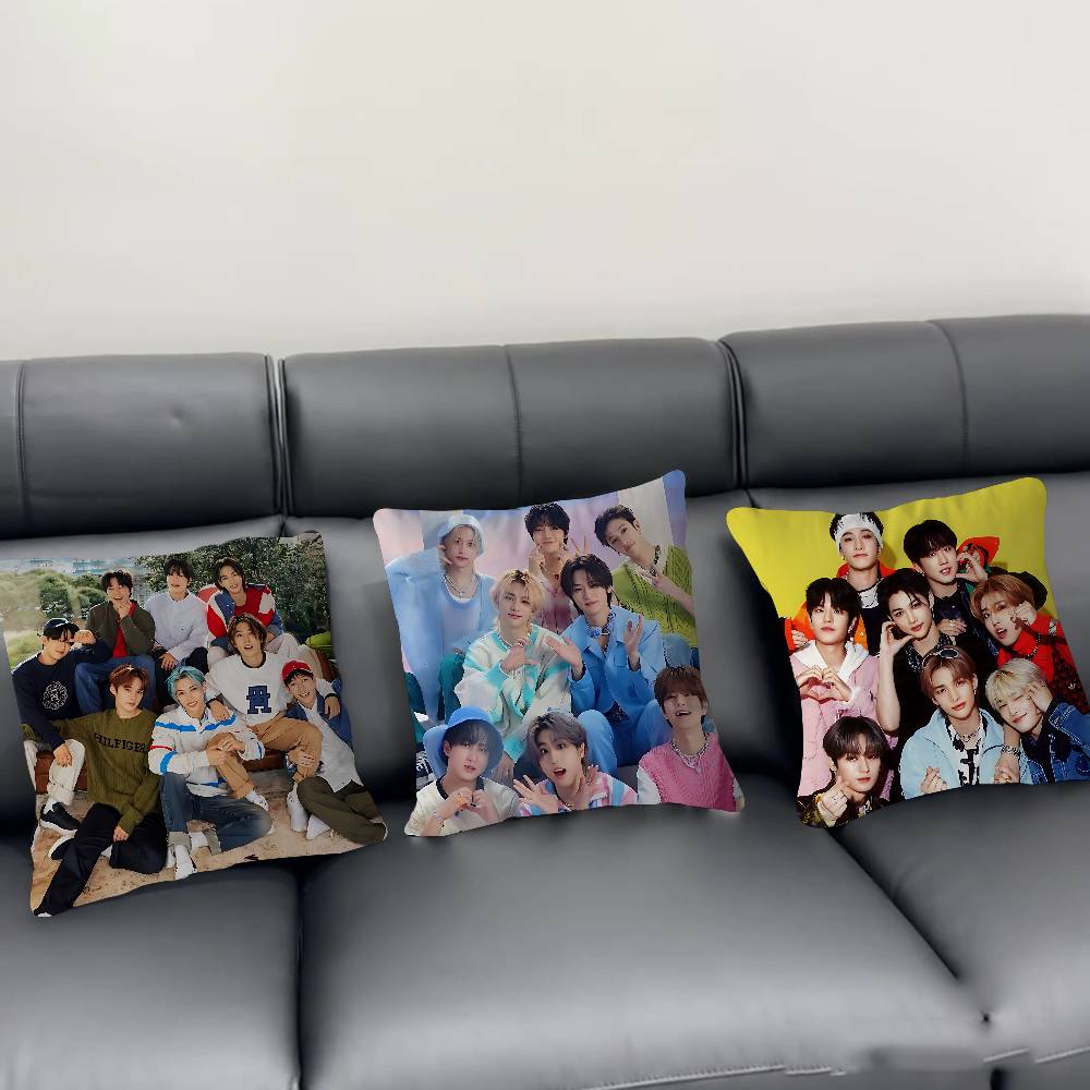 Kpop S-Stray K-Kids Cushion Cover Pillowcase Upholstery Sofa Throw Pillow Home Decor Pillowcas