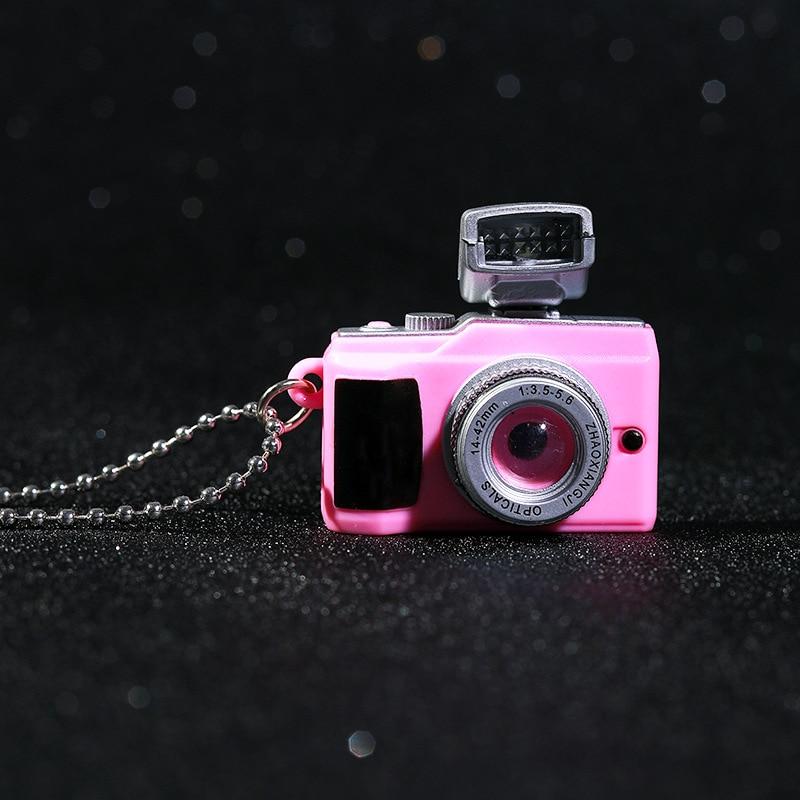 Vintage Camera Pendant Necklace Punk Jewelry for Women Man Light Glowing Chains Jewelry Accessory